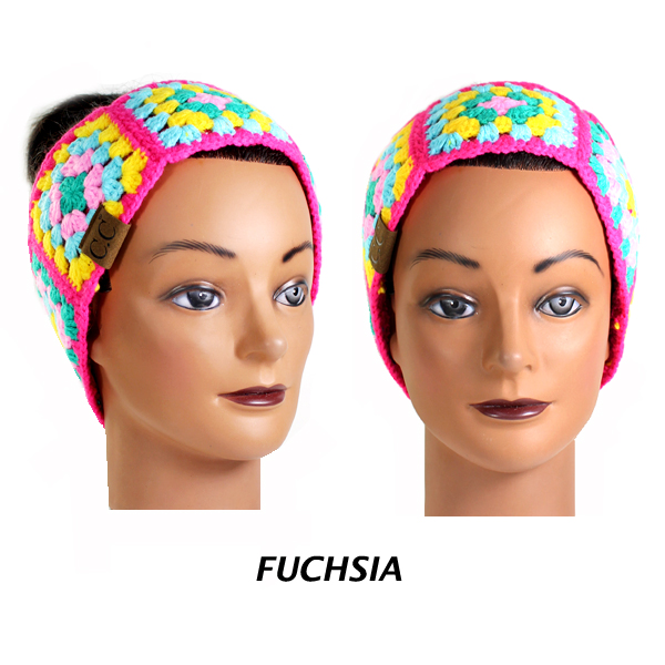 C.C MULTI COLOR CROCHET HEADWRAP(CW0015-HW7393)