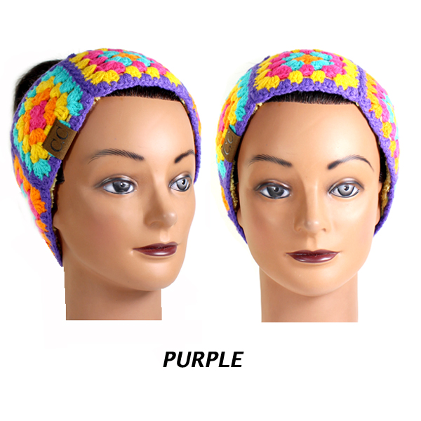 C.C MULTI COLOR CROCHET HEADWRAP(CW0015-HW7393)