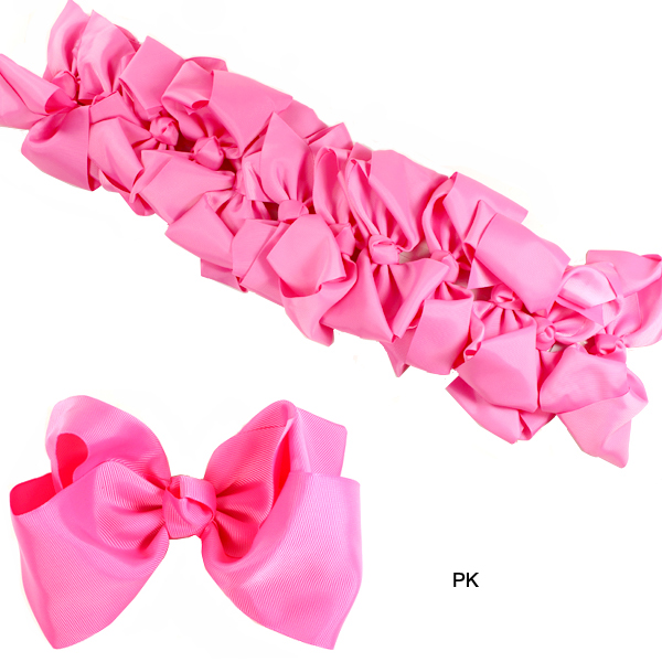 DZ-FASHION JUMBO SIZE COLOR H/BOW8"(DH0001-ELC11181)