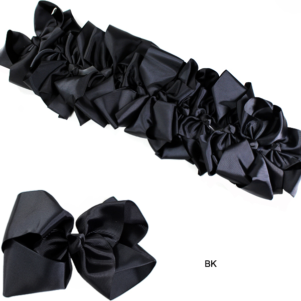 DZ-FASHION JUMBO SIZE COLOR H/BOW8"(DH0002-ELC11181)