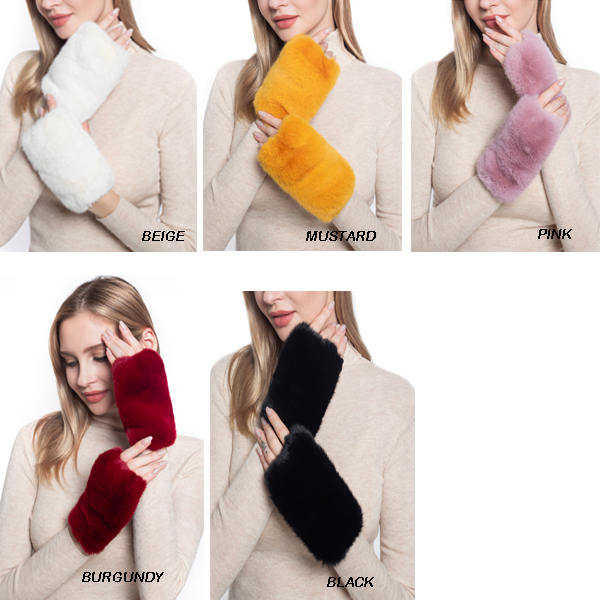 DZ-FASHION MINK COLOR GLOVE(DSI0009-G2000)