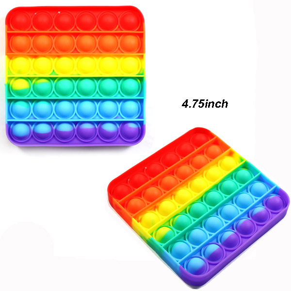 DZ-SQUARE RAINBOW POP FIDGET TOY4.75"(DT0014)