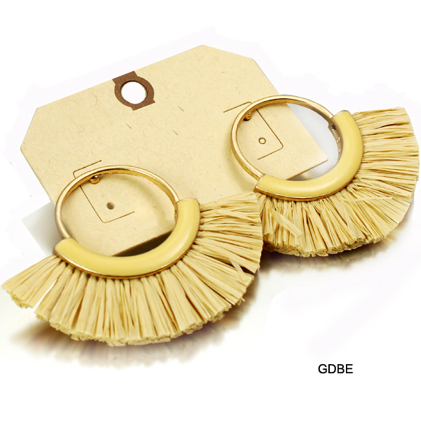 FAN SHAPE RAFFIA TASSEL ER(EF0111-26120)