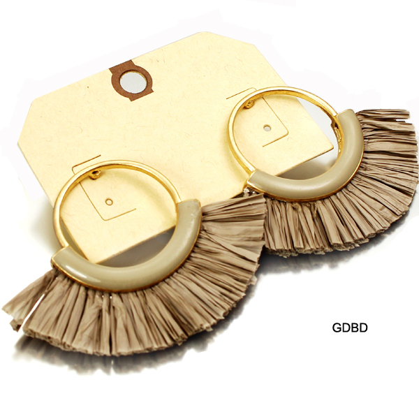 FAN SHAPE RAFFIA TASSEL ER(EF0111-26120)