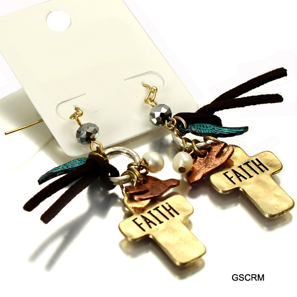 CROSS FAITH CHARM SUEDE TASSEL ER(EF0126-CE0899)