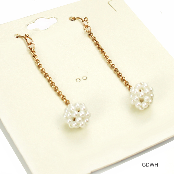 FASHION PEARL BEAD BALL ER(EF0136-24632)