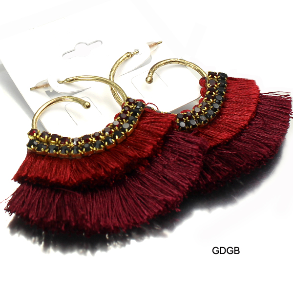 FASHION LAYERED THREAD TASSEL ER(EF0182-AE1905)