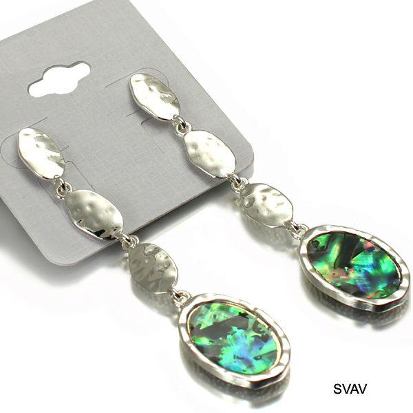 FASHION GEOMETRIC ABALONE ER(EF0186-AE2085)