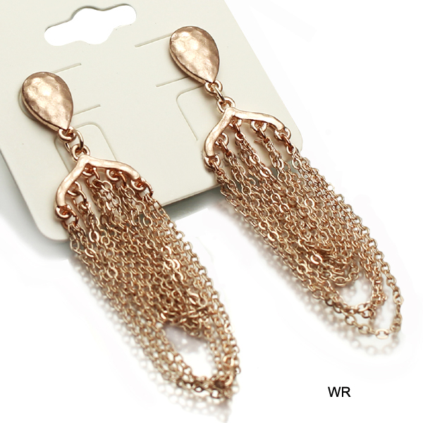 FASHION METALLIC CHAIN ER(EF0195-AE2039)