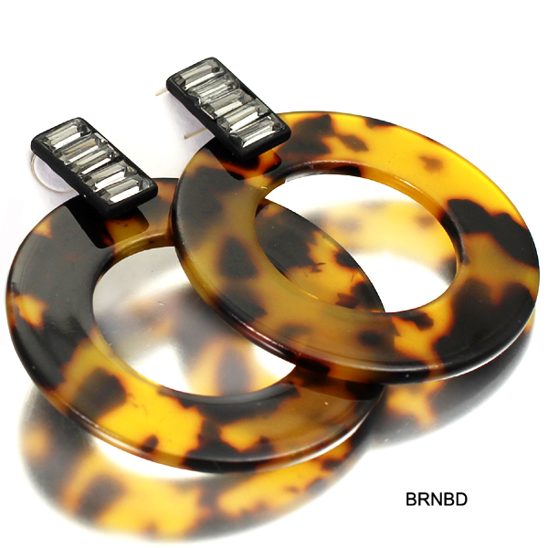 FASHION CELLULOID W STONE ER(EF0224-FE4510)