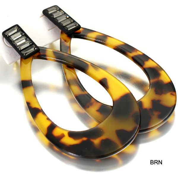 FASHION CELLULOID W STONE ER(EF0225-FE4515)