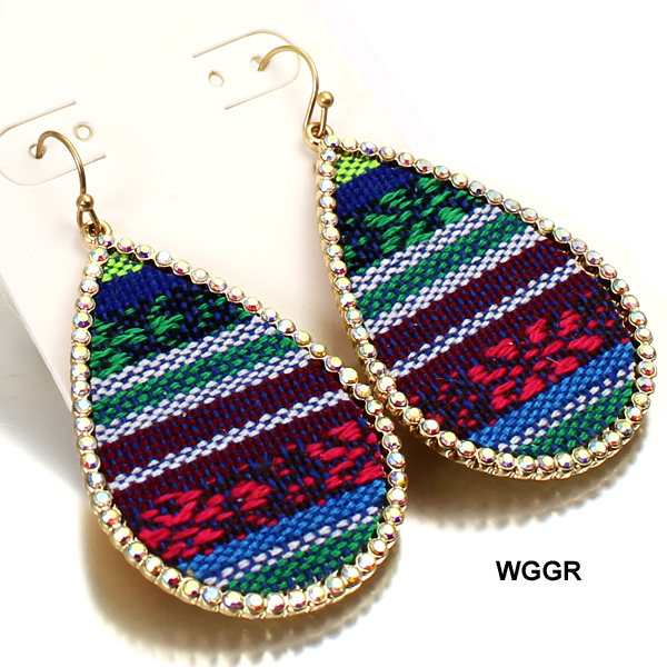 FASHION SERAPE PATTERN STONE ER(EF0255-JCE1873)