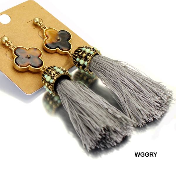 FASHION TORTOISE TASSEL ER(EF0280-OE1999)