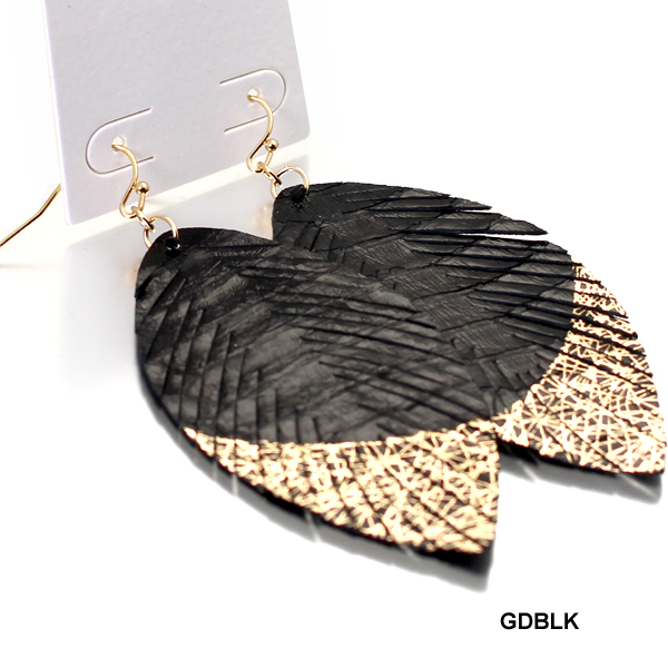 LEATHER FLAKE FRINGE FISH HOOK ER(EF0319-CE2011)