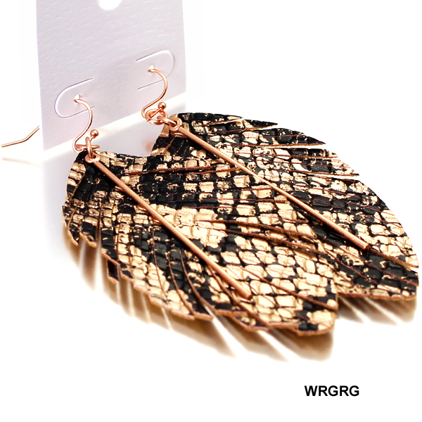 METAL SNAKESKIN FRINGE FISH HOOK ER(EF0320-CE2288)