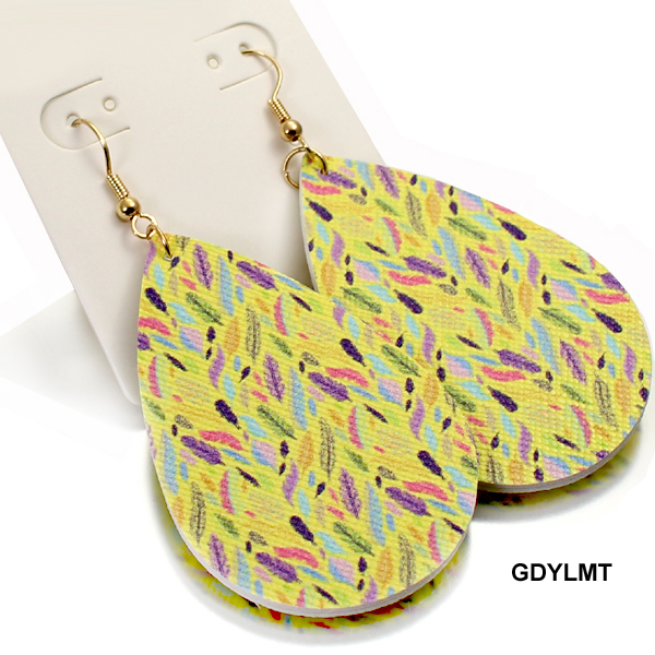 FASHION FEATHER PATTERN ER(EF0378-FER3172)