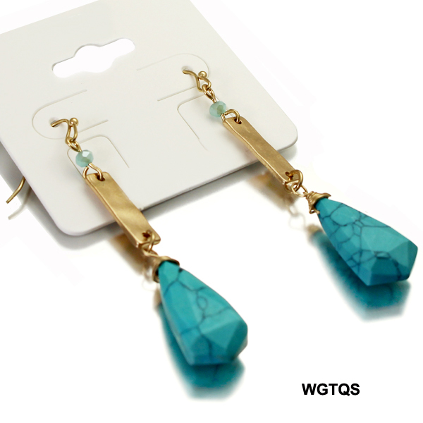 FASHION GEOMETRIC DESIGN SEMI STONE ER(EF0444-AE2008)