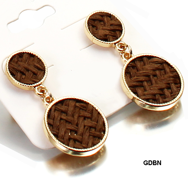 FASHION RATTAN DOUBLE DROP ER(EF0460-AE2561)