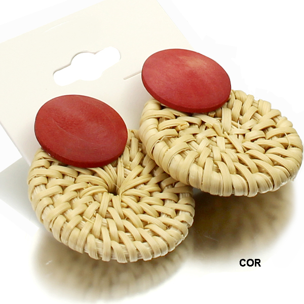 FASHION RATTAN COLORED ER(EF0463-AE2605)