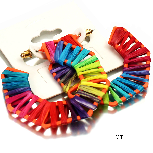 FASHION RAFFIA WRAPPED ER(EF0466-AE3197)