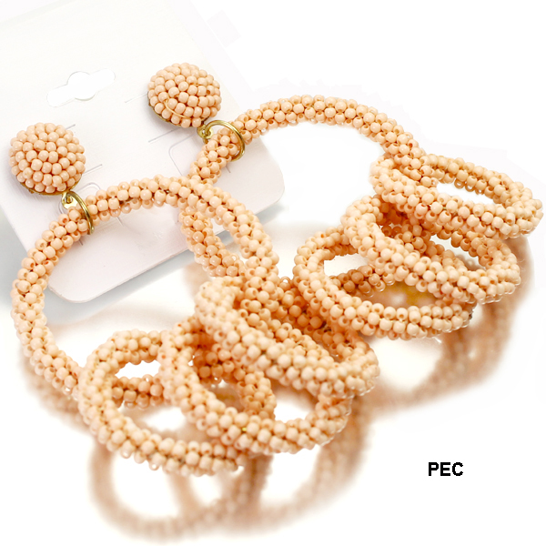 FASHION SEED BEAD RING ER(EF0471-AE3262)