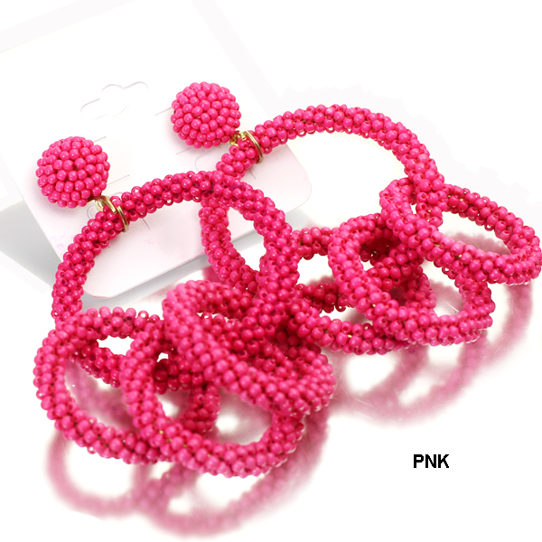 FASHION SEED BEAD RING ER(EF0471-AE3262)