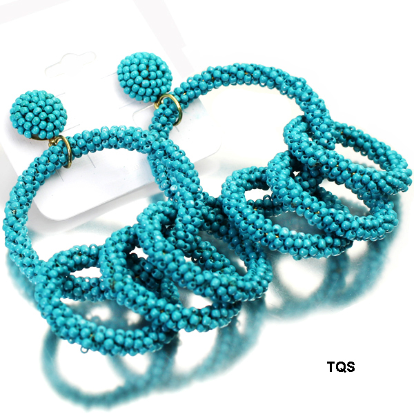 FASHION SEED BEAD RING ER(EF0471-AE3262)