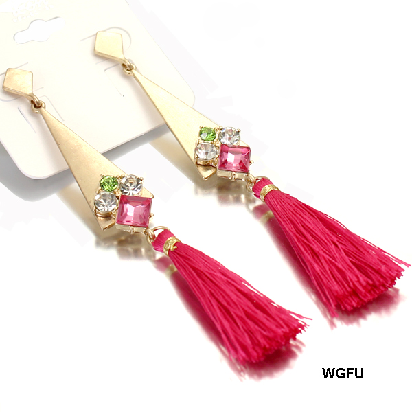 FASHION THREAD TASSEL W TRIANGLE ER(EF0473-AE1908)
