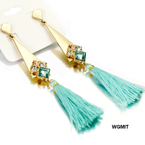 FASHION THREAD TASSEL W TRIANGLE ER(EF0473-AE1908)