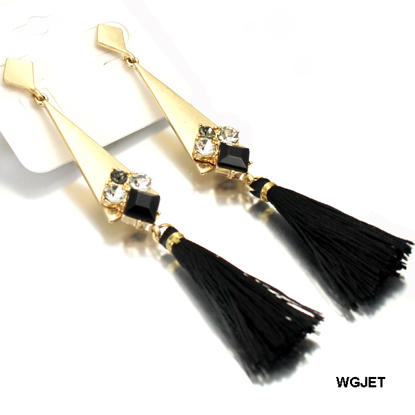 FASHION THREAD TASSEL W TRIANGLE ER(EF0473-AE1908)