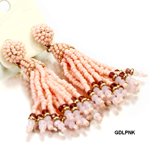 FASHION SEEDBEAD TASSEL ER(EF0525-TE1809)