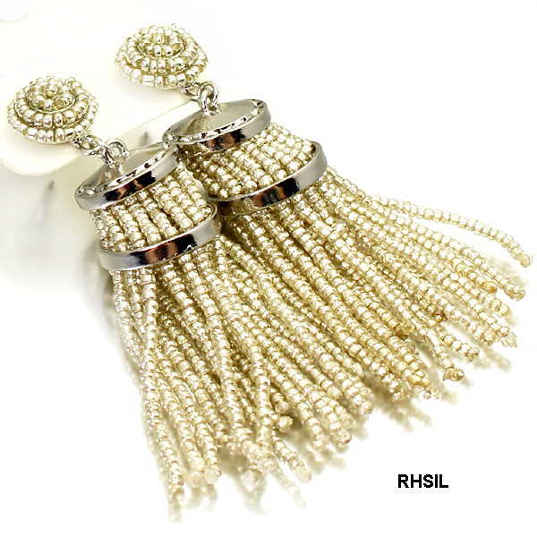 FASHION SEEDBEAD TASSEL ER(EF0526-TE1884)