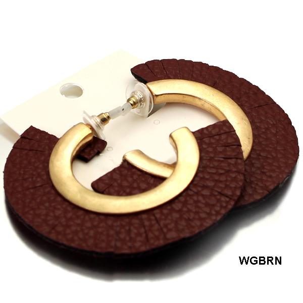 FASHION LEATHER FAN ER(EF0556-HE4764)