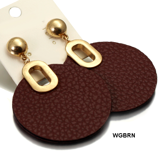 FASHION METAL W LEATHER ER(EF0559-HE4866)