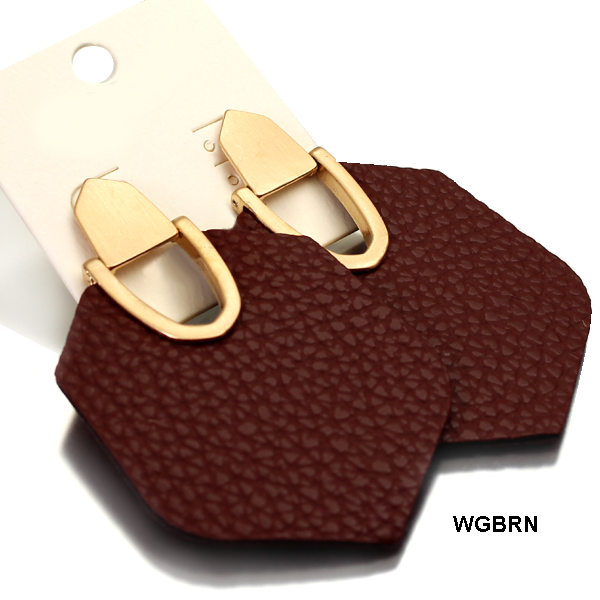 FASHION METAL W LEATHER ER(EF0560-HE4867)