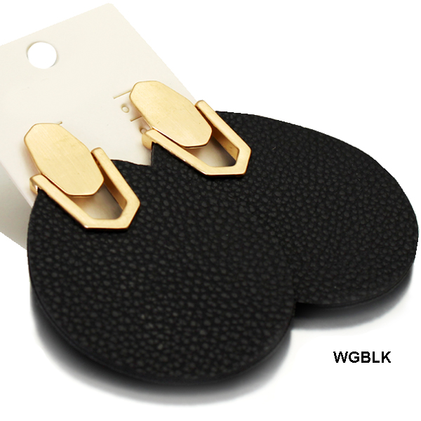 FASHION METAL W LEATHER ER(EF0561-HE4868)