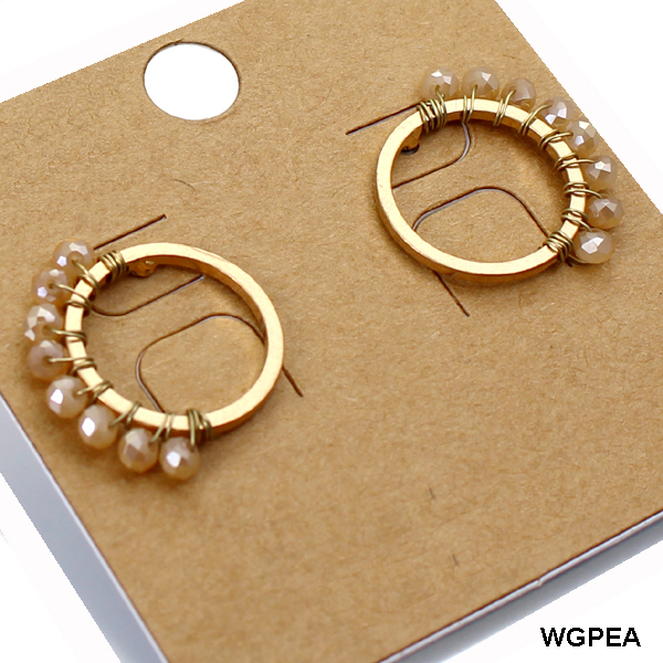 FASHION BEAD WRAP HOOP ER(EF0613-OE2261)