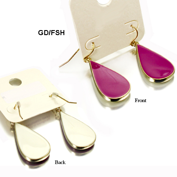 FASHION TEARDROP ENAMEL ER1.25"(EF0660-WE1090)