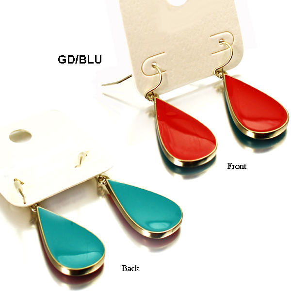 FASHION TEARDROP ENAMEL ER1.25"(EF0660-WE1090)