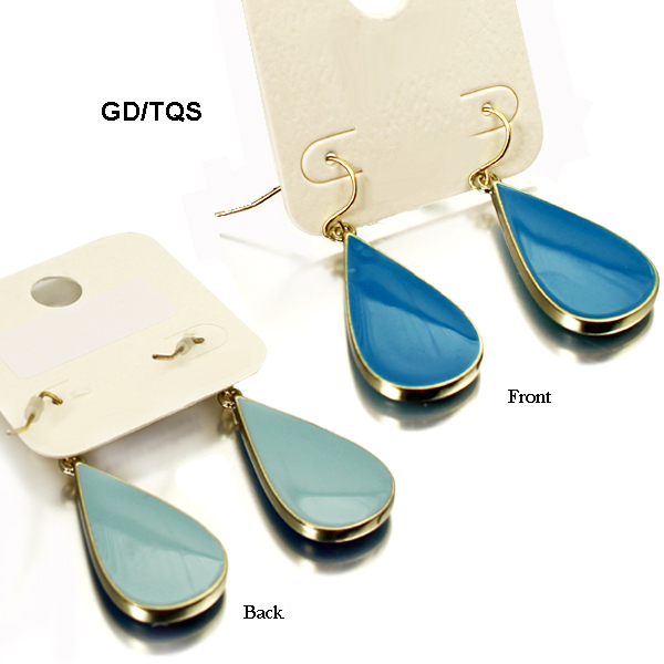 FASHION TEARDROP ENAMEL ER1.25"(EF0660-WE1090)