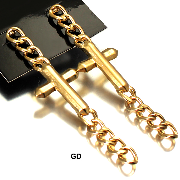 FASHION CHAIN CROSS ER(EF0690-YE1347)