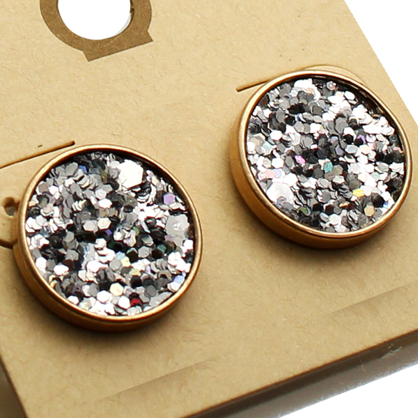 FASHION ROUND GLITTER ER(EF0789-27490)