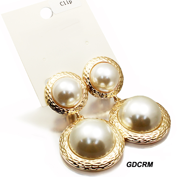 CLIP-FASHION PEARL CLIP ER(EF0841-KE3222)