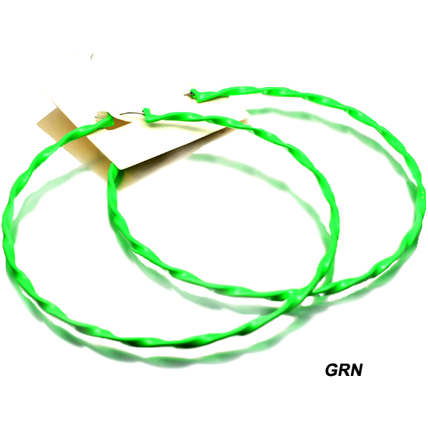 FASHION NEON COLOR 100MM HOOP ER(EF0893-KE3266)