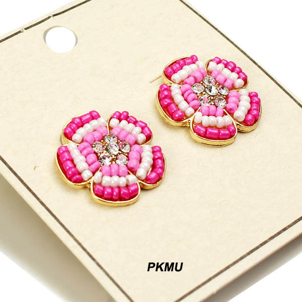 FASHION SEEBEAD FLOWER ER(EF0972-MER4899)