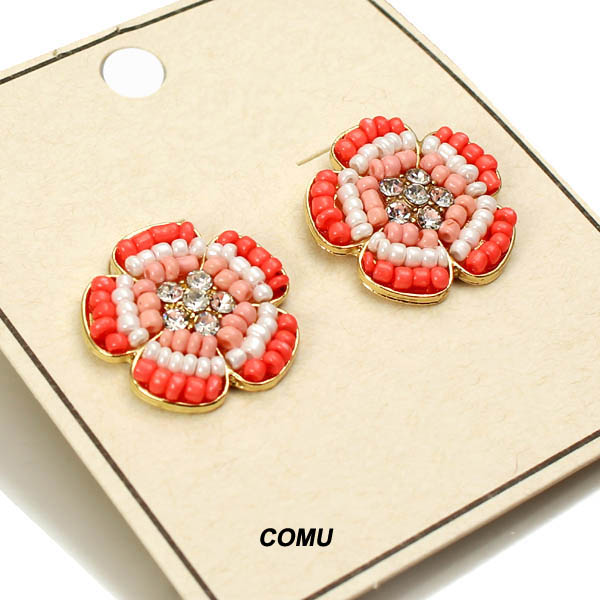 FASHION SEEBEAD FLOWER ER(EF0972-MER4899)