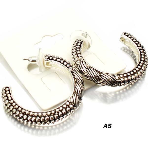 FASHION BRAID HOOP ER(EF0992-AE4024)