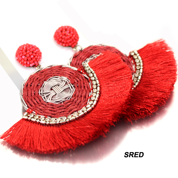 FASHION SEED BEAD W TASSEL ER(EF1018-AE3260)