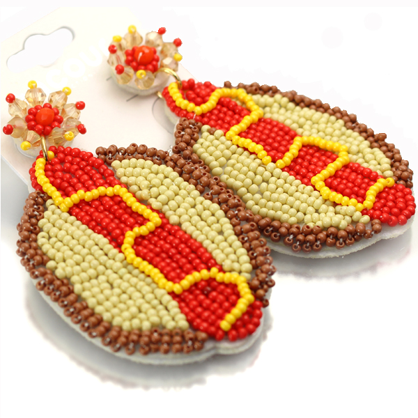 FASHION SEED BEAD HOTDOG ER(EF1050-EB0018)