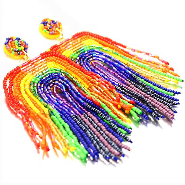 FASHION SEED BEAD RAINBOW ER(EF1054-EB0029)